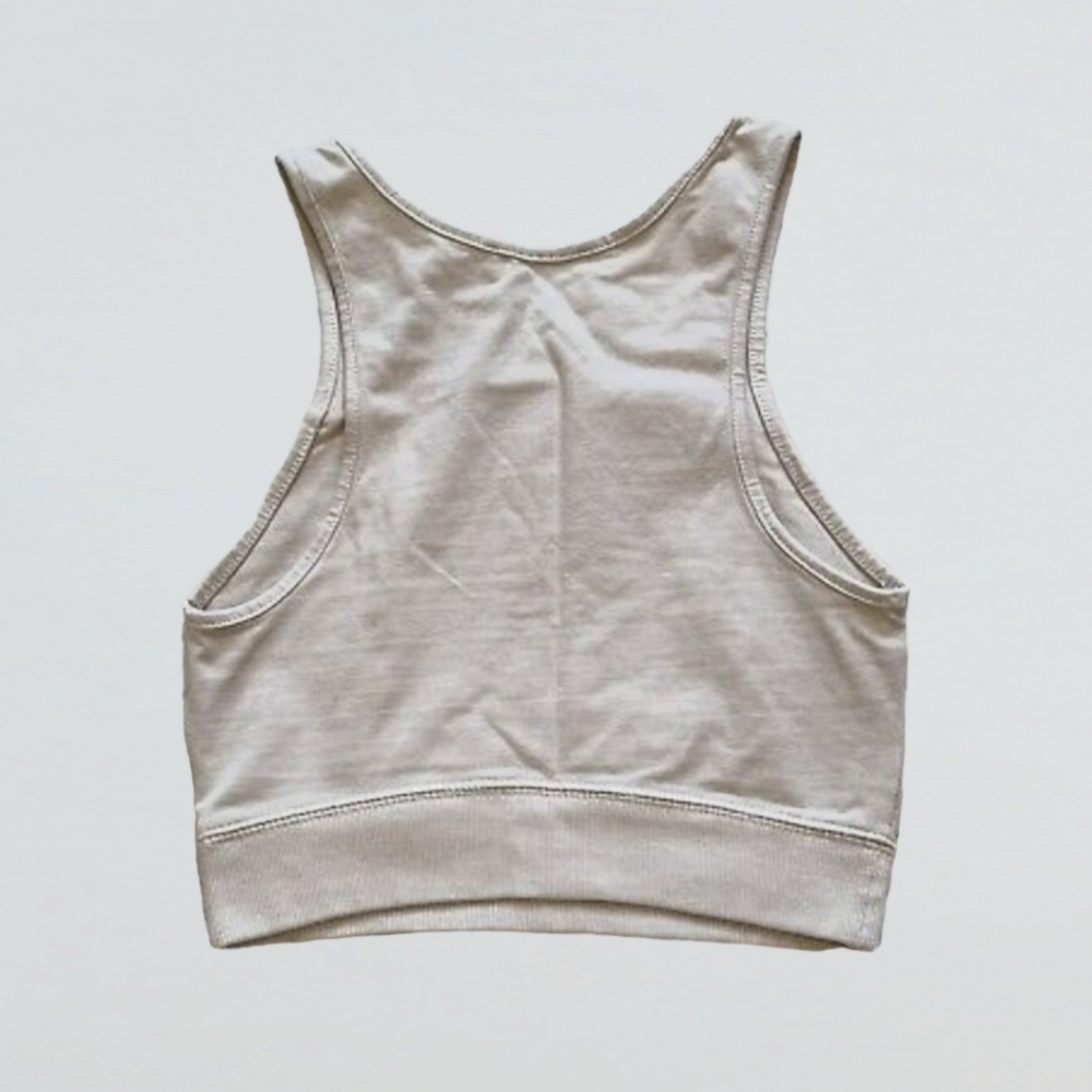 Zara Women's Beige Cropped Tank Top - Picture 13 of 16